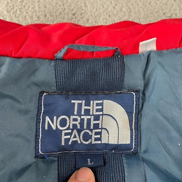 VTG The North Face Quallofil Jacket Puffer Ski Color Block Men L Fit M *Flaws - Picture 7 of 16